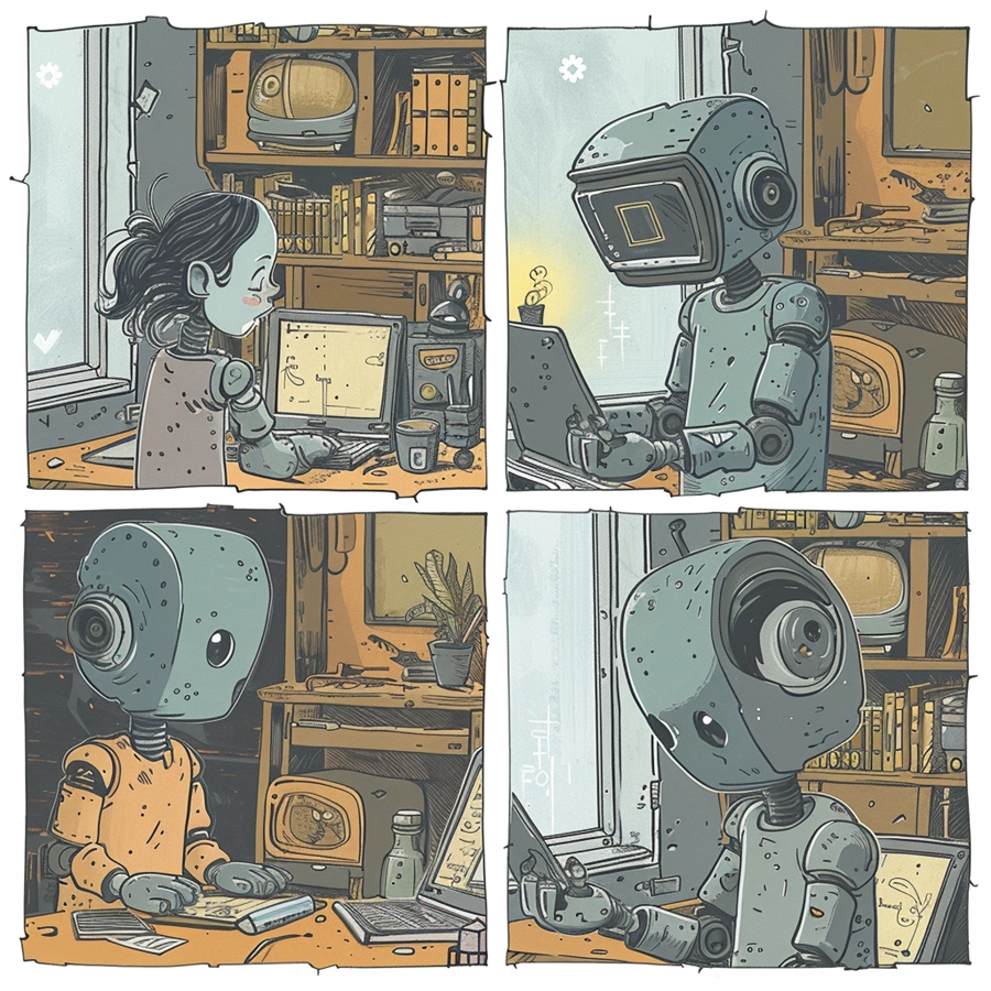 Robot comic strip 3