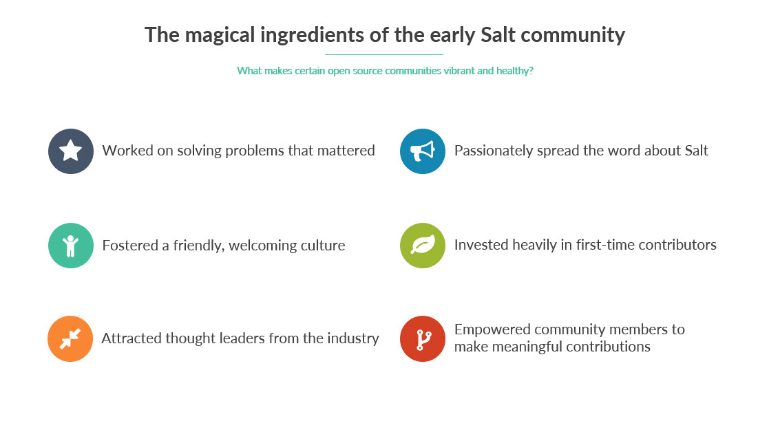 The magical ingredients of the early Salt community