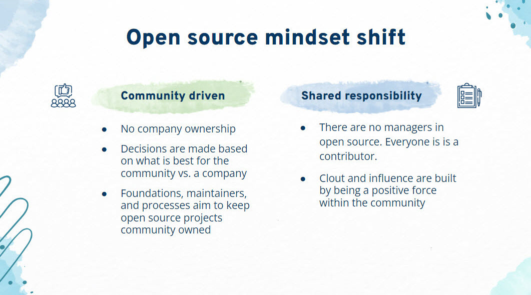 Open source mindset shift